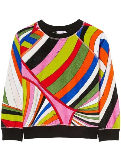 Pucci Iride-print Cotton Sweatshirt In Mehrfarbig