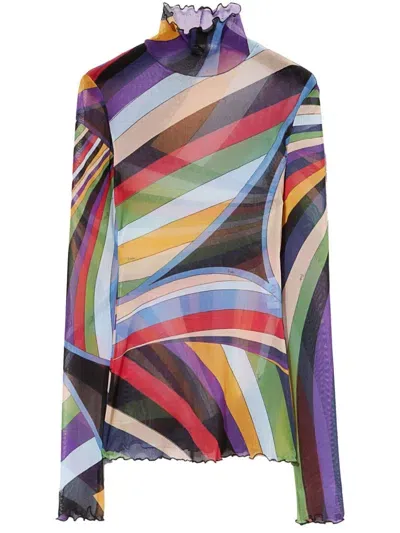 Pucci Iride-print Top In Multicolour