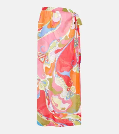 Pucci Orchidee Cotton Muslin Beach Cover-up In Multicoloured