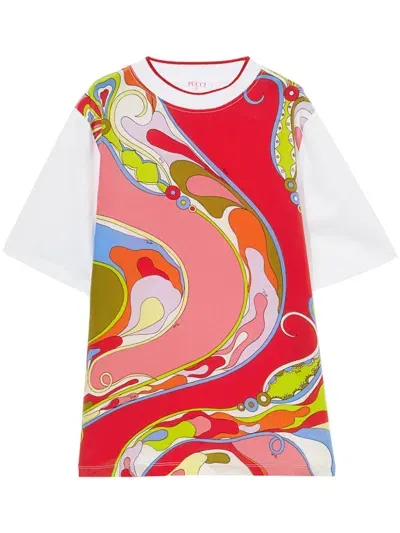 Pucci Orchidee-print T-shirt In Multicolour