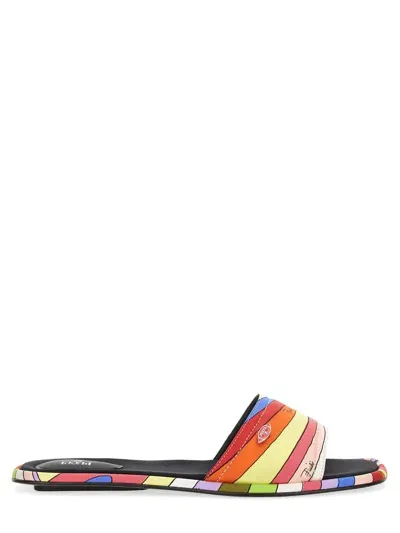 Pucci Slide Sandal In Multicolour