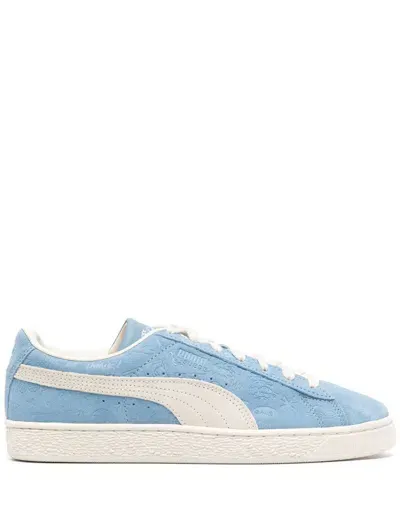 Puma X Sophia Chang Palermo Suede Sneakers In White Zen Blue