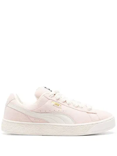 Puma Suede Xl Sneakers In Warm White Island Pink