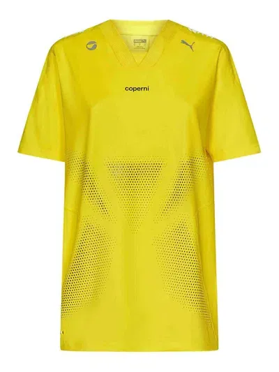 Puma X Coperni Tech Fabric Jersey With Reflective Details In Yellow