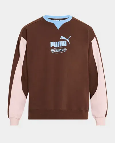 Puma X Kidsuper Men's Crew Sweatshirt In Brown