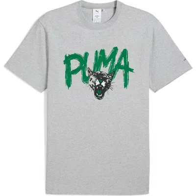 Puma X Noah Cotton Graphic T-shirt In Grey