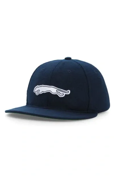 Puma X Noah Logo Adjustable Wool Felt Baseball Cap In Blue