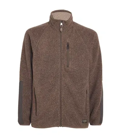 Purdey Fleece-back Jersey Lux Jacket In Brown