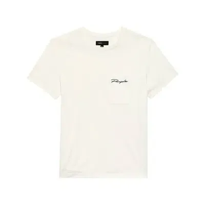 Purple Brand Script Logo-print T-shirt In White