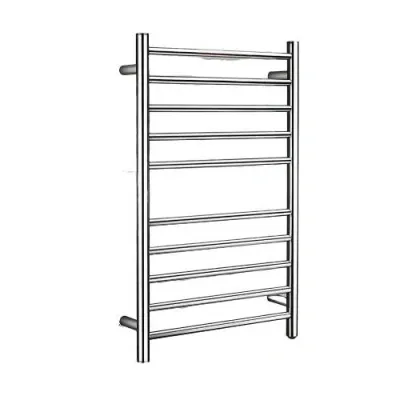 Pursonic 10 Bar Stainless Steel Wall Mounted Electric Towel Warmer In Silver