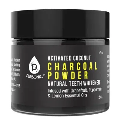 Pursonic Activated Coconut Charcoal Powder Natural Teeth Whitener