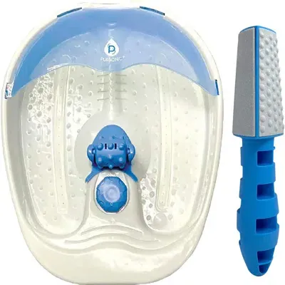 Pursonic Soothing Foot Spa Massager With Tea Tree Salt Scrub & Callus Remover. In Multicolor