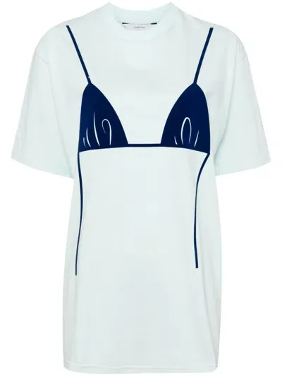 Pushbutton Blue Bikini Graphic T-shirt