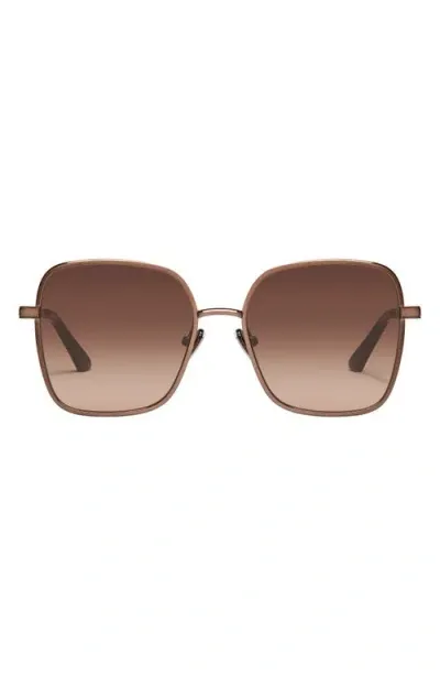 Quay 5th Ave 56mm Gradient Square Sunglasses In Brown