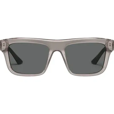 Quay Dealer's Choice 41mm Square Sunglasses In Grey/smoke