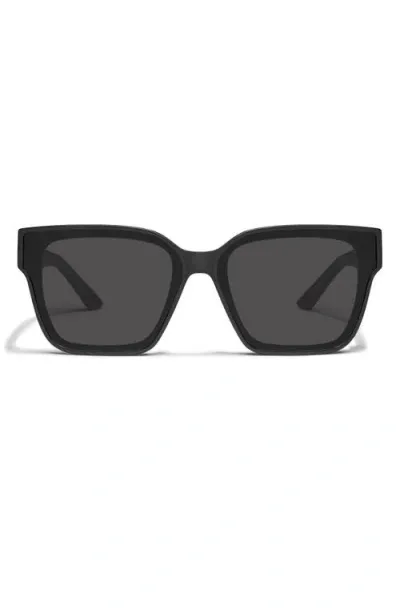 Quay Australia Drive In 51mm Square Sunglasses In Black/black