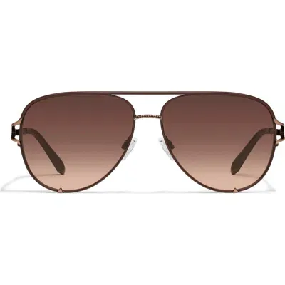 Quay Australia High Key 51mm Gradient Aviator Sunglasses In Chocolate/brown Fawn