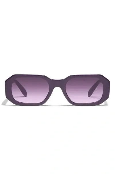 Quay Australia Hyped Up 38mm Gradient Square Sunglasses In Amethyst/dark Amethyst