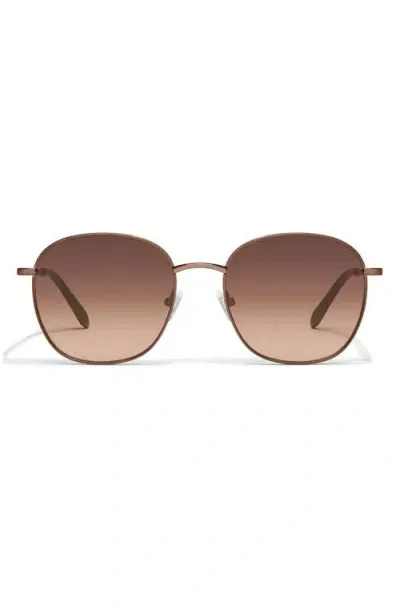 Quay Jezabell 54mm Gradient Round Sunglasses In Brown