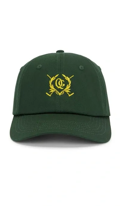 Quiet Golf Crest Dad Hat In Green