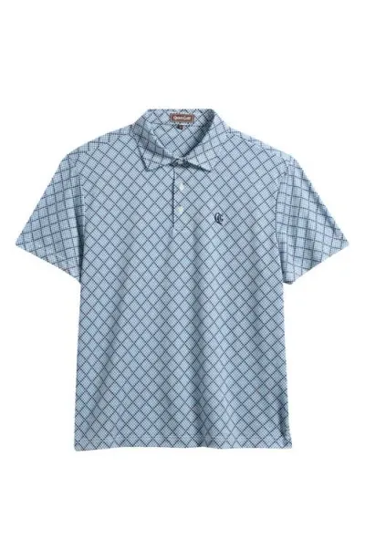 Quiet Golf Houndstooth Polo In Navy