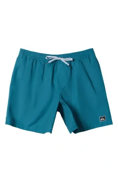 Quiksilver Everyday Solid Volley Swim Trunks<br /> In Colonial Blue