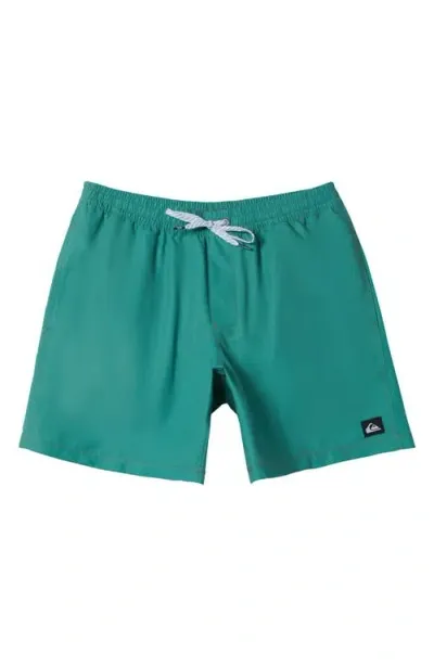 Quiksilver Everyday Solid Volley Swim Trunks<br /> In Frosty Spruce