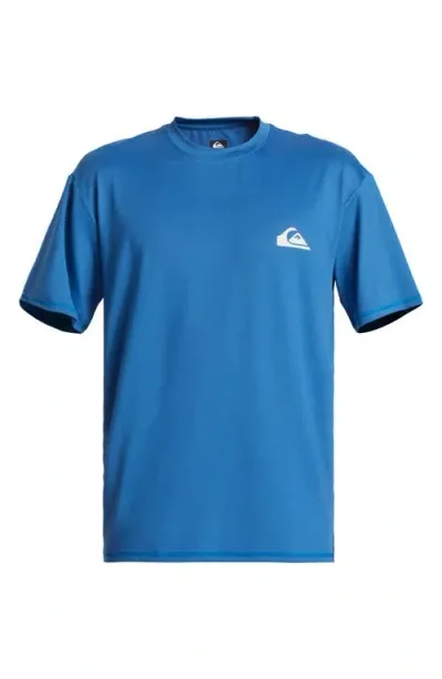 Quiksilver Everyday Surf Short Sleeve Rashguard In Star Sapphire