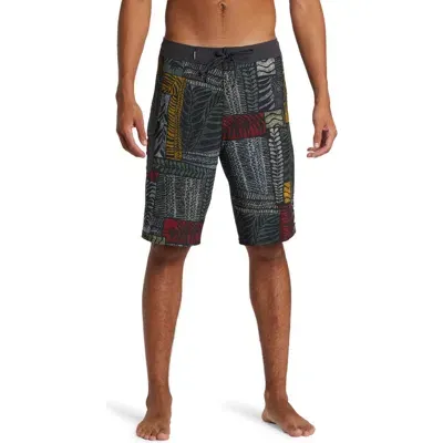 Quiksilver Surfsilk Hawaii Tropics 21 Board Shorts In Tarmac Apero Class Ss