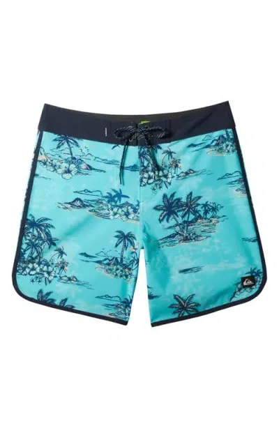 Quiksilver Surfsilk Scallop Board Shorts In Capri