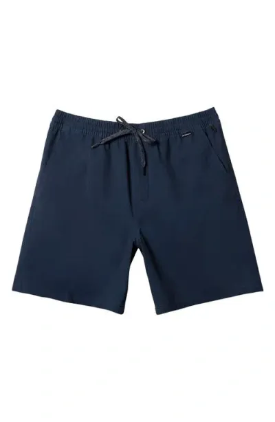 Quiksilver Taxer Amphibian 18 Water Repellent Recycled Polyester Board Shorts In Navy