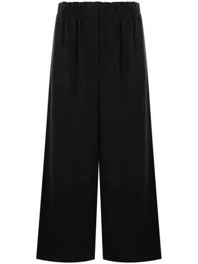 Quira Oversized Wide-leg Trousers In Black