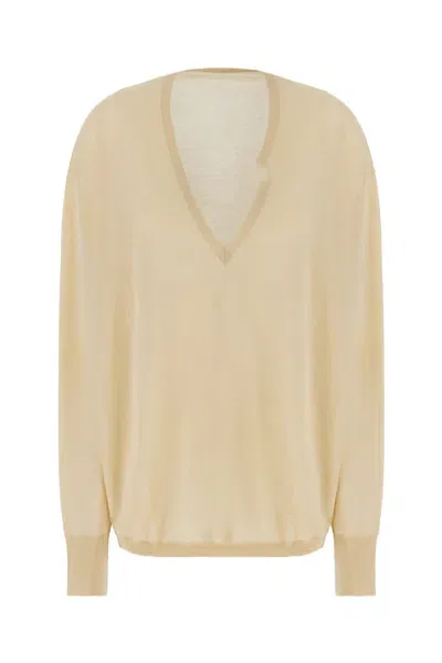 Quira Sand Wool Oversize Sweater In Q0011