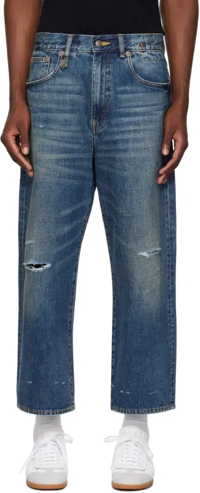 R13 Blue X-boyfriend Jeans In Dawson Blue