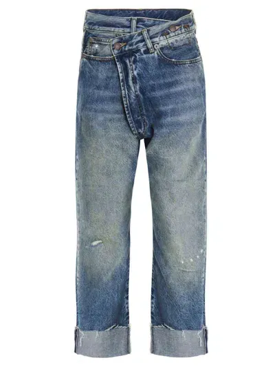 R13 Jeans 'cross Over' In Blue