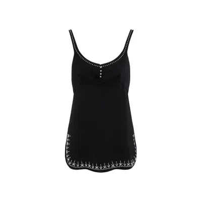 Rabanne Paco  Embellished Top In Black