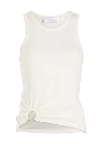 Rabanne Cotton Tank Top In Weiss