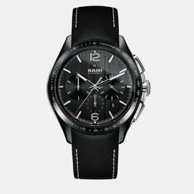 Pre-owned Rado Black Leather Watch 45 Mm