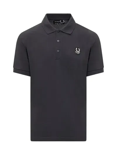 Raf Simons Fred Perry X  Slim Polo With Logo In Black