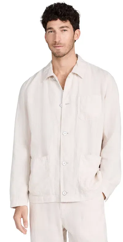 Rag & Bone Evan Chore Linen Jacket Ltgrey