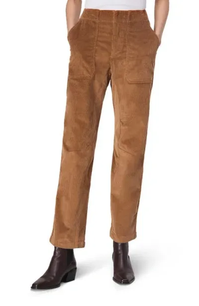 Rag & Bone Leyton Corduroy Straight Leg Pants In Chestnut