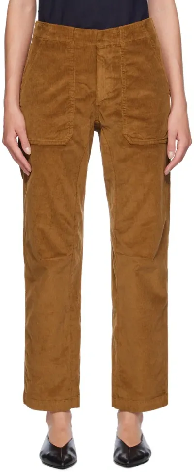 Rag & Bone Tan Leyton Trousers In Gold