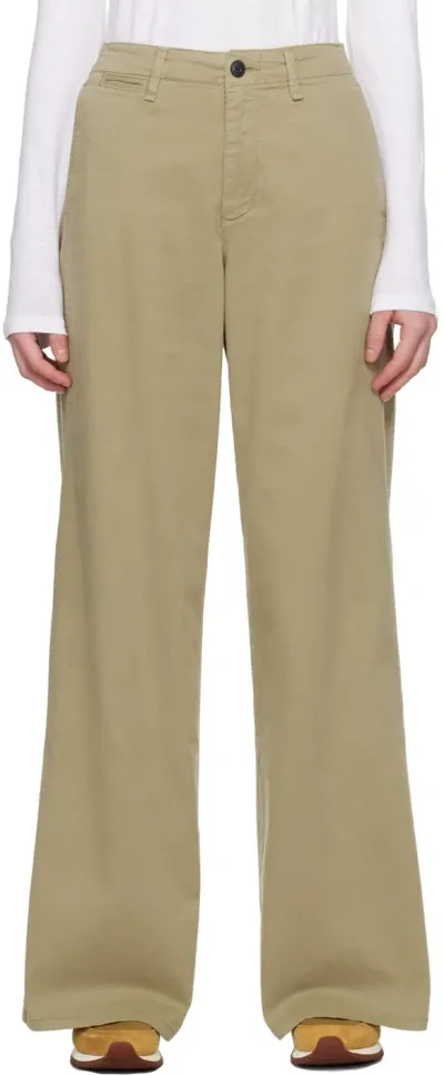 Rag & Bone Taupe Sofie Trousers In Khaki