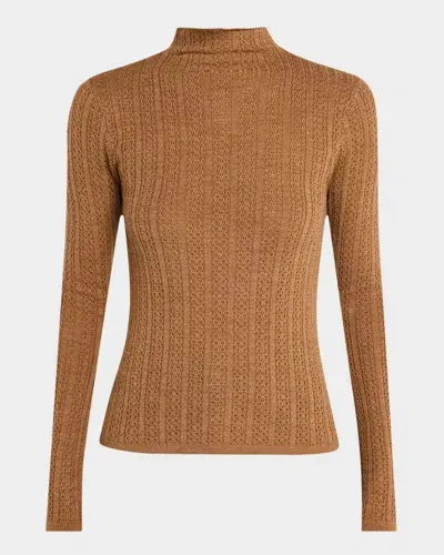 Rag & Bone Tina Long-sleeve Merino Turtleneck In Camel