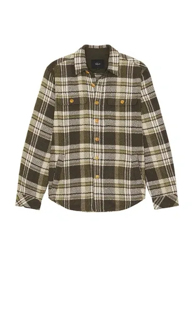 Rails Berkshire Long Sleeve Button Down Shirt In Dark Green