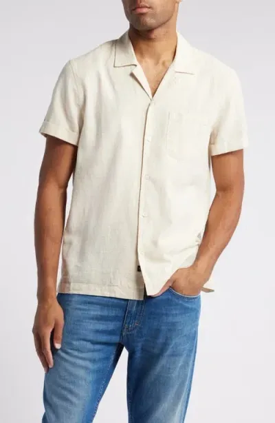 Rails Davis Hemp & Cotton Camp Shirt In Nougat