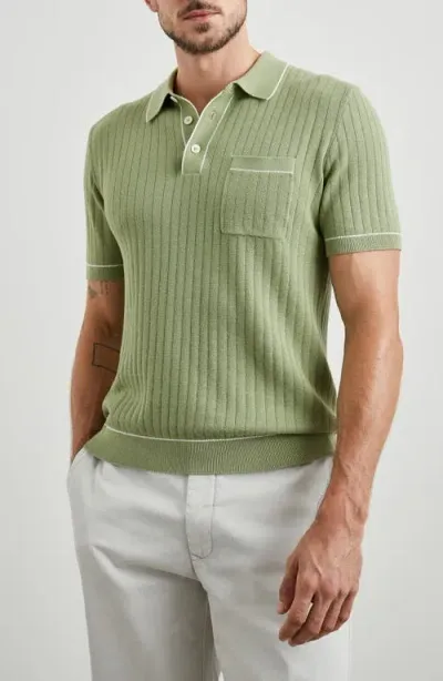 Rails Hardy Rib Cotton Polo In Arugula