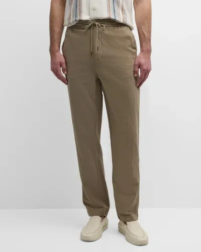 Rails Men's Callum Cotton-linen Drawstring Pants In Barley