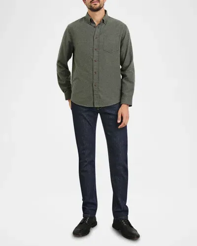 Rails Men's Runson Button-down Shirt In Heather Blue