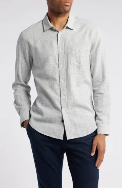 Rails Wyatt Crosshatch Button-up Shirt In Platinum Etch